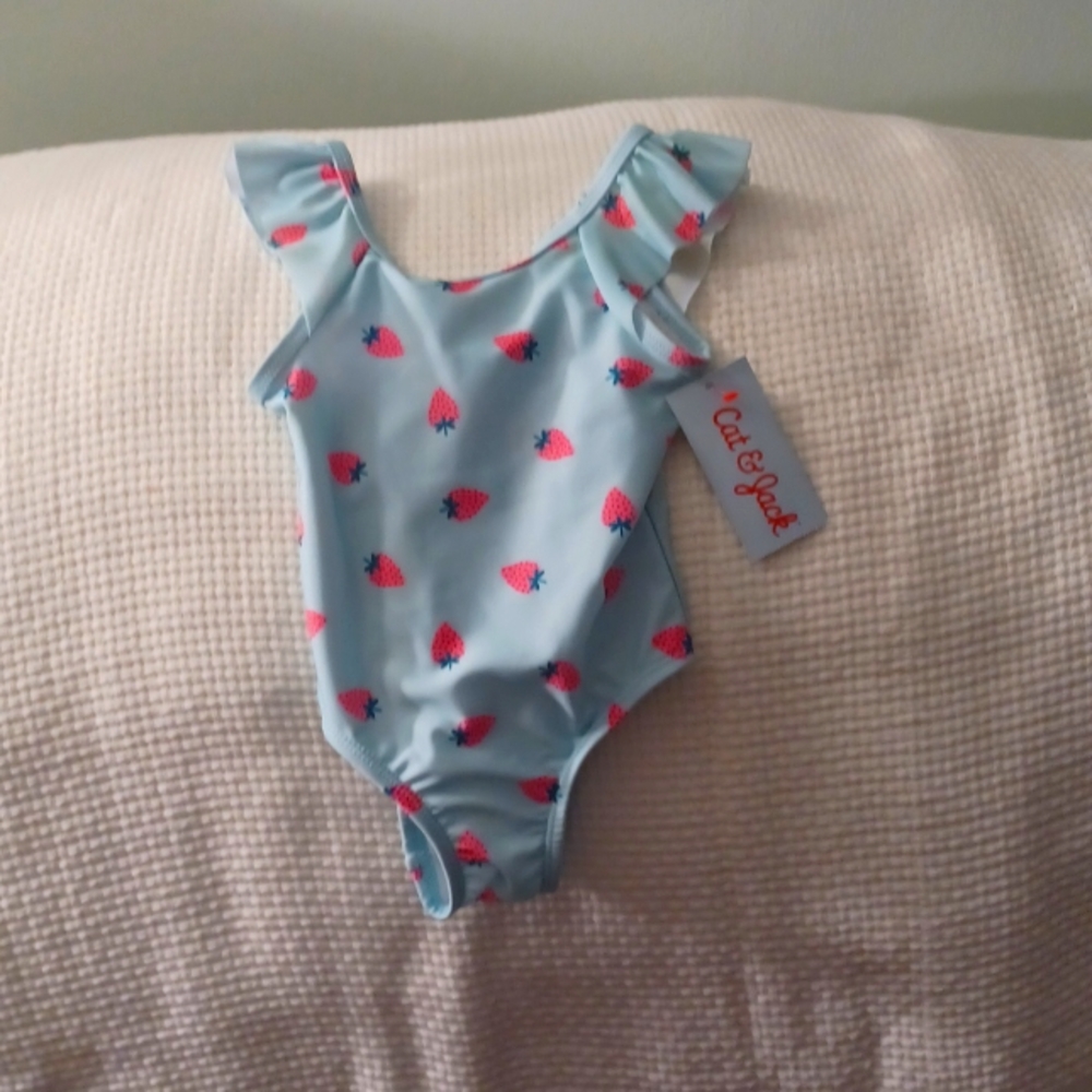 Brand new with tags cat & jack baby girl swim suit size 12 month